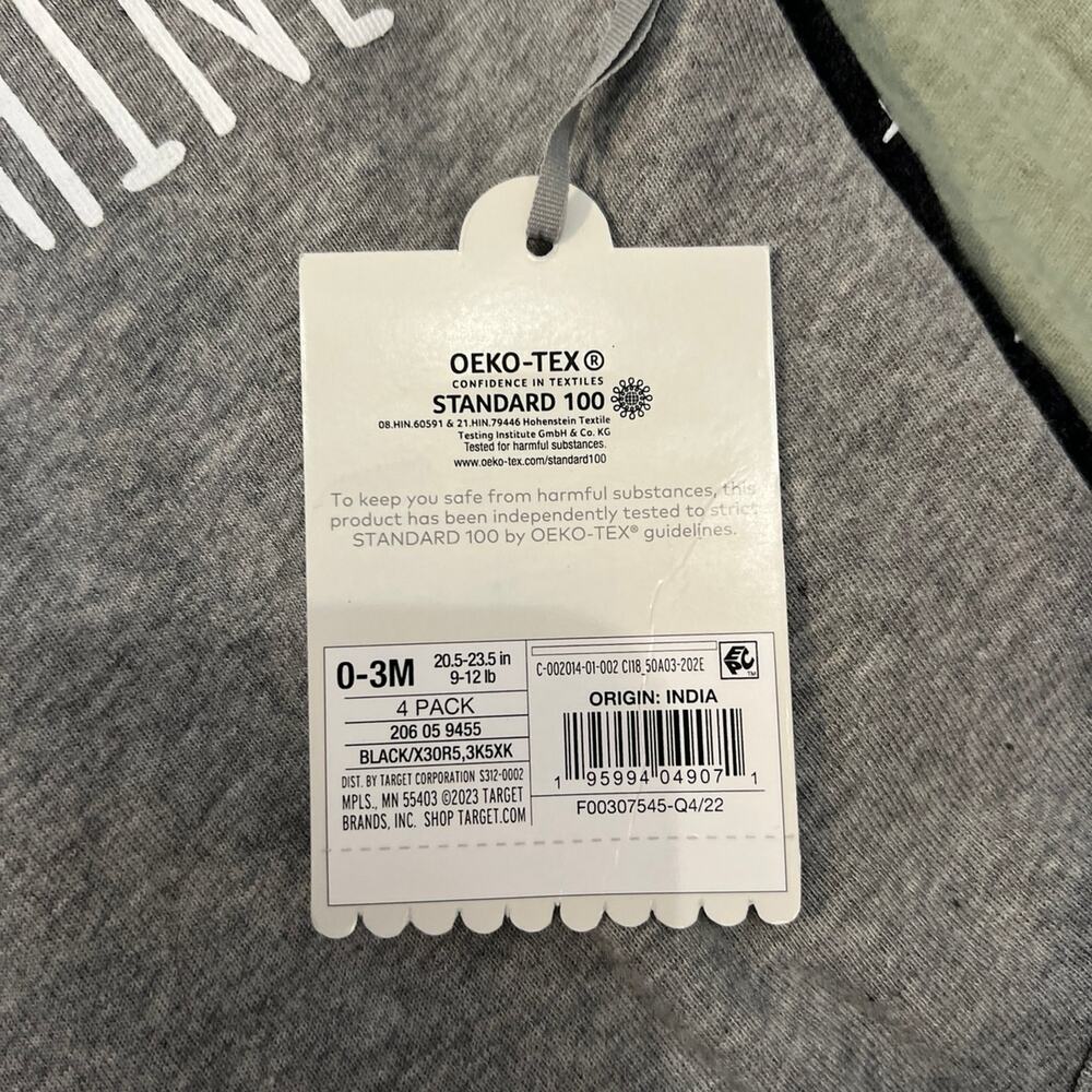 Baby 0-3 Cloud Island Short Sleeve Onesies (4 pack) NWT - Picture 3 of 3